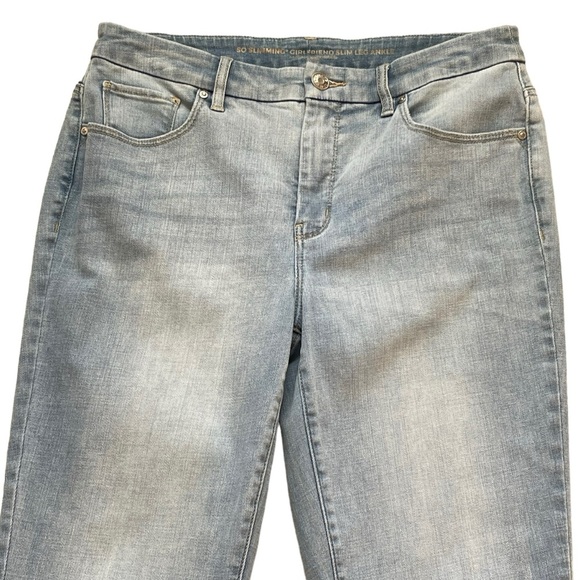 Chico’s So Slimming Girlfriend Slim Leg Ankle Jeans Womens Size 0.5 Regular Sz 6 - Picture 4 of 11